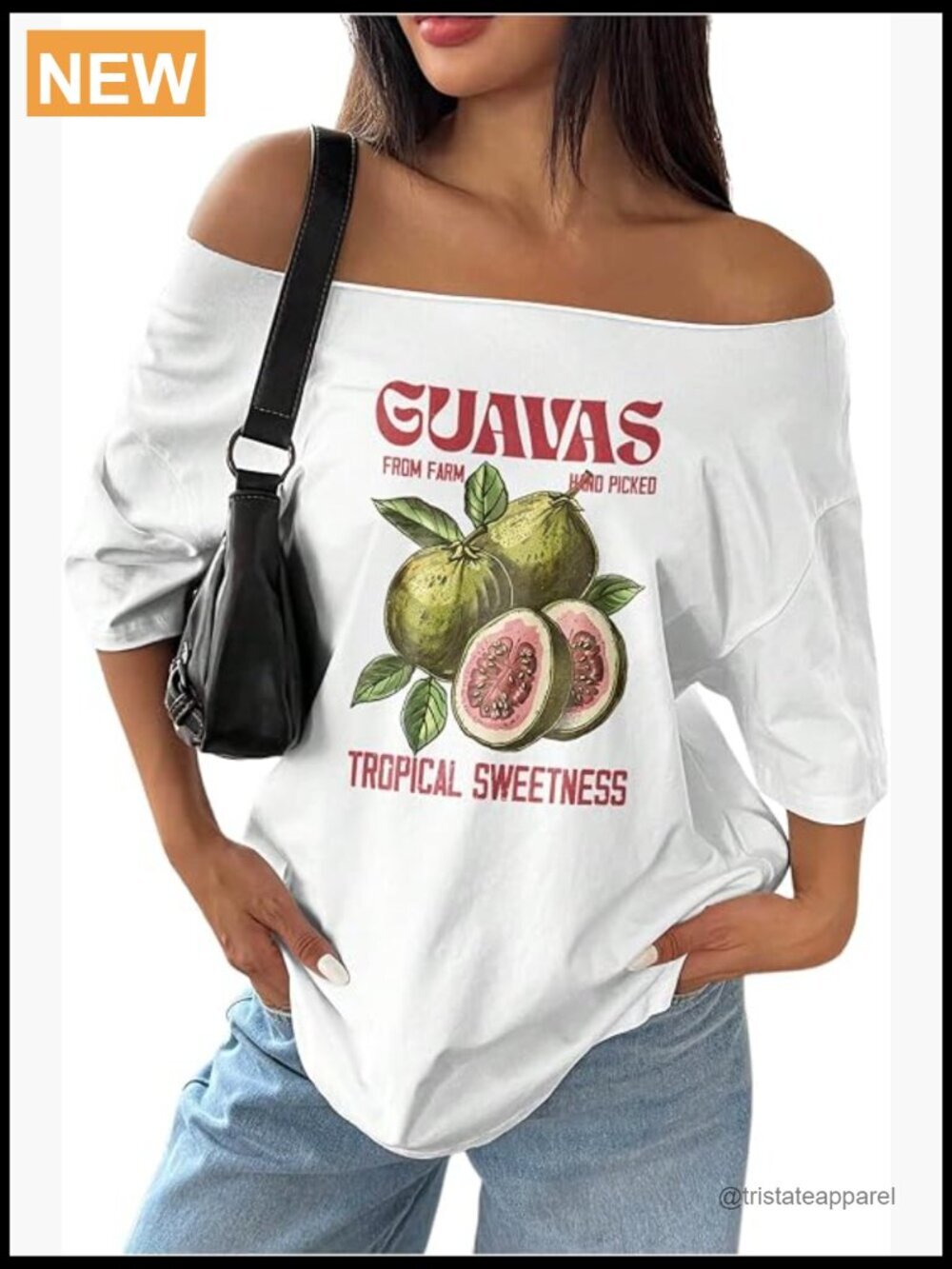 Off the Shoulder Graphic Tee Oversized Short Sleeve T Shirt Summer Top